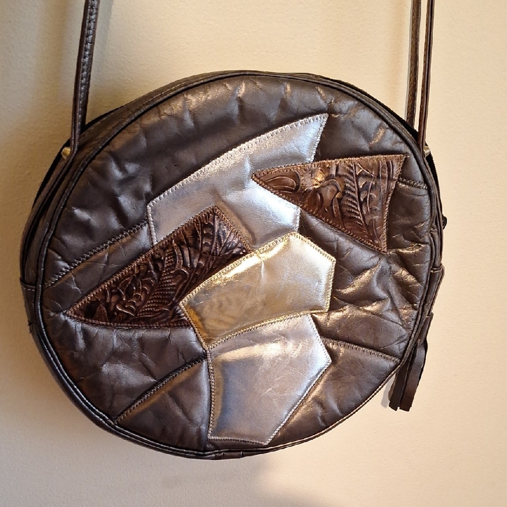 Elegant Black and Silver Crossbody Bag